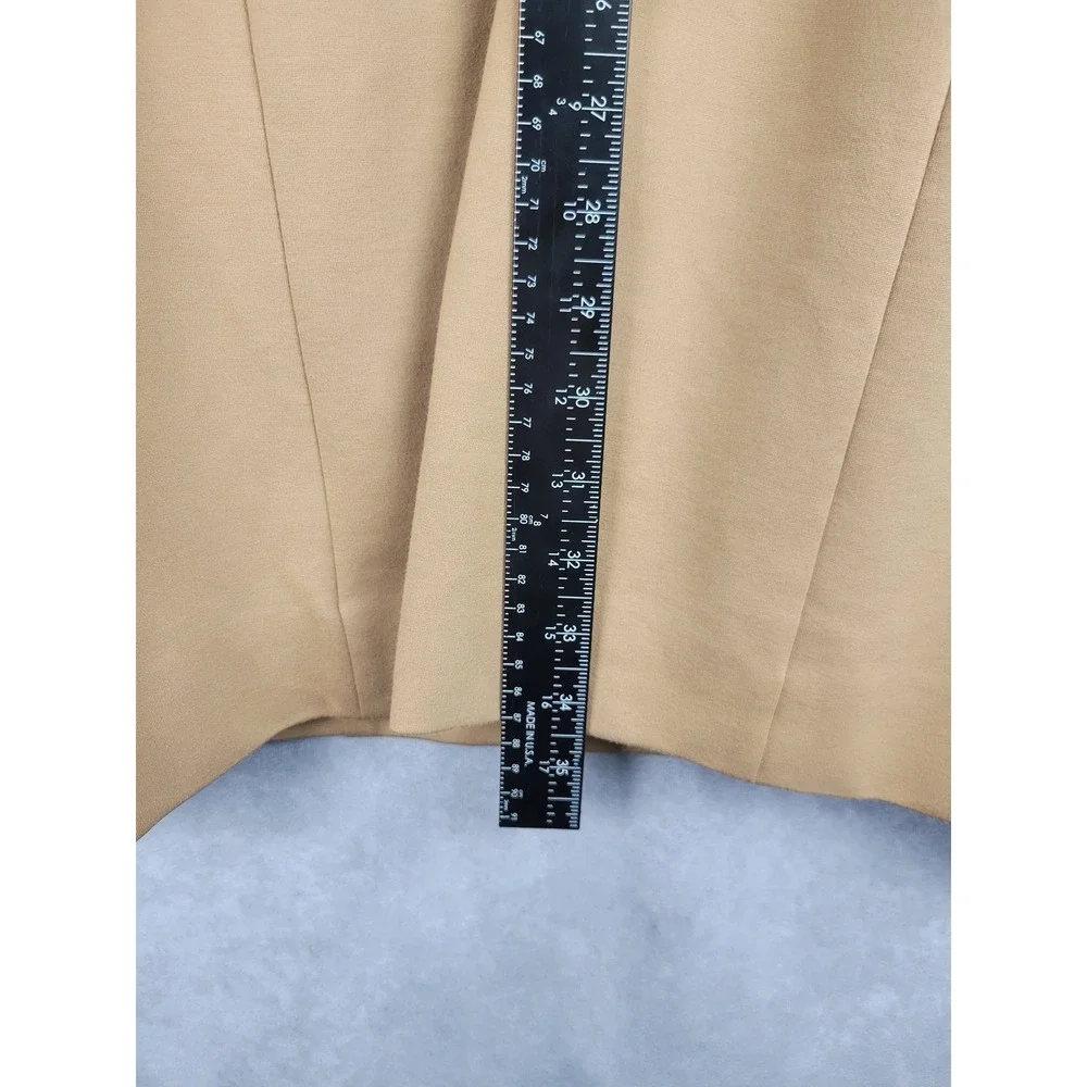SPANX Sleeveless Blazer Dress Camel Tan Notch Lapel Single‎ Button